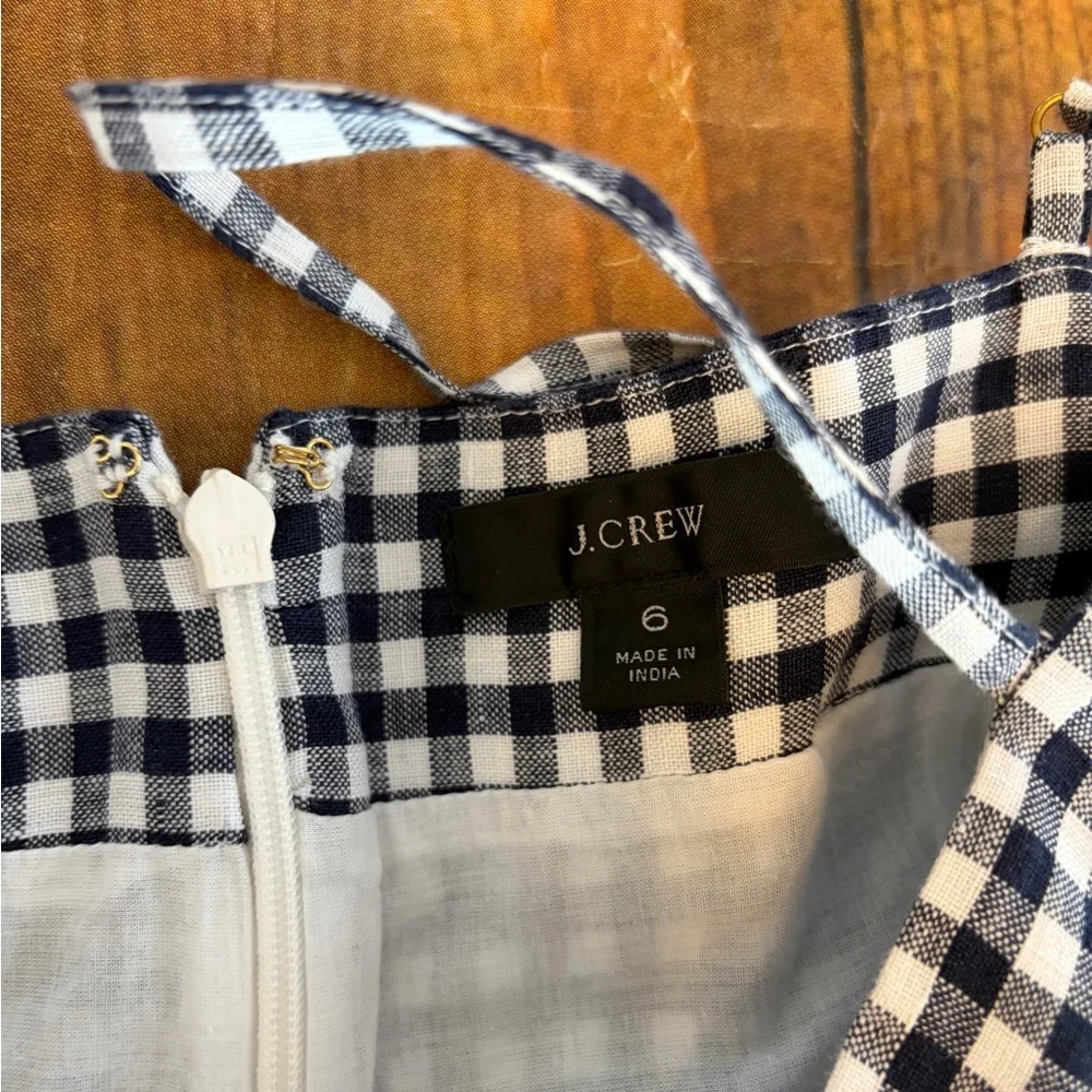 J. Crew Gingham Linen Jumpsuit - Picture 7 of 7